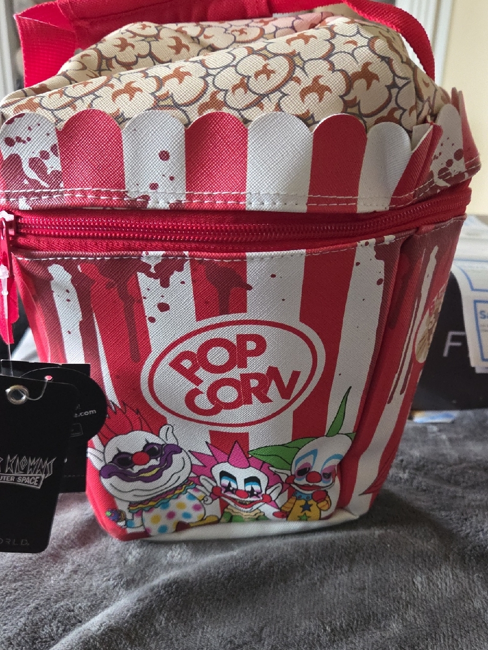 Killer Klowns Pop Corn Striped Lunch Bag - Picture 1 of 4